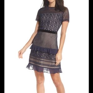 Chelsea 28 Nordstrom navy lace dress